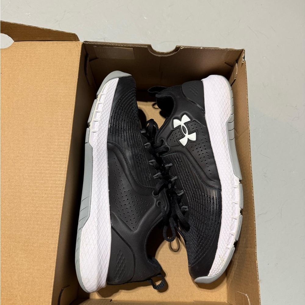 Under Armour Black and White Athletic Shoes